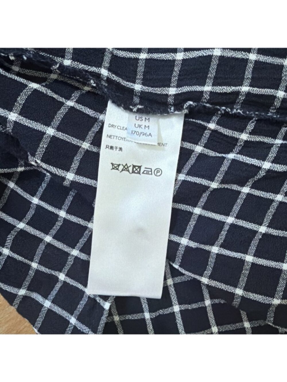 Anthropologie Maeve Dress Size Medium Sara Black Window Pane Viscose Smocked - Picture 9 of 11